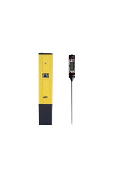 Unichrome Termometreli Dijital Ph Metre Su Sıvı Akvaryum Ph Ölçer 2 Adet Pil ...