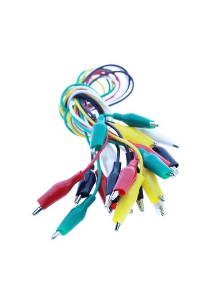 Universal Krokodil Timsah Ağzı Kablo - 10 Adet