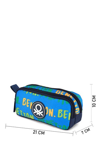 United Colors of Benetton Trusa de creion cu ochi dublu Benetton albastră pentru băiat