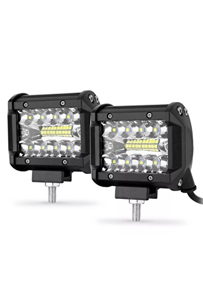 ZAUSS 60w Kombo Metal Kasa Aydınlatma 20 Led Çalışma Lambası Off Road Motorsiklet Su Geçirmez