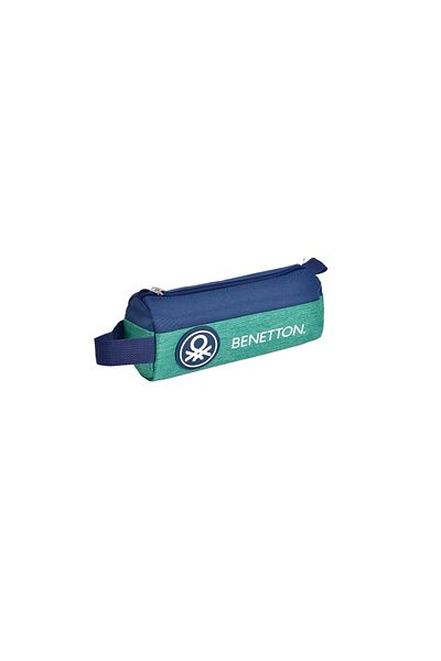 United Colors of Benetton Boy's Navy Blue Benetton Patterned Oval Pencil Case