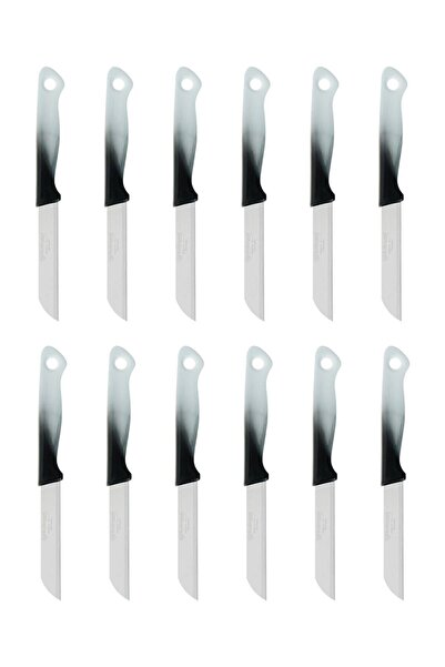 Solingen Ebruli Meyve Bıçağı 12'li Siyah Ebruli