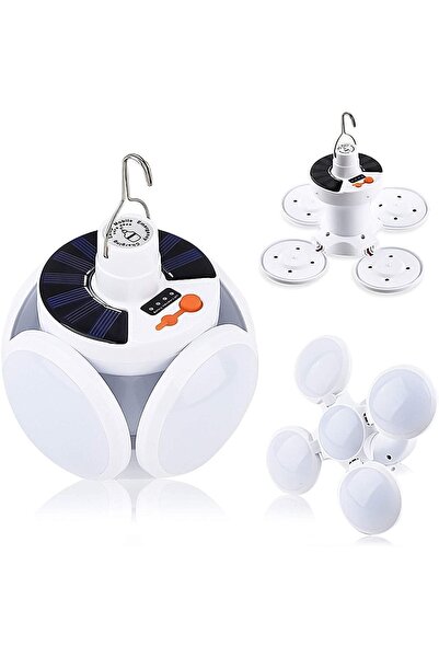 Unichrome Solar Ve Usb Girişli 5 Kanatlı 5 Modlu Kamp Bahçe Lambası