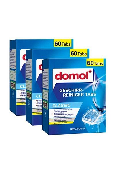 DOMOL 60Pcs Strong Formula Dishwasher Detergent - 3 Pieces