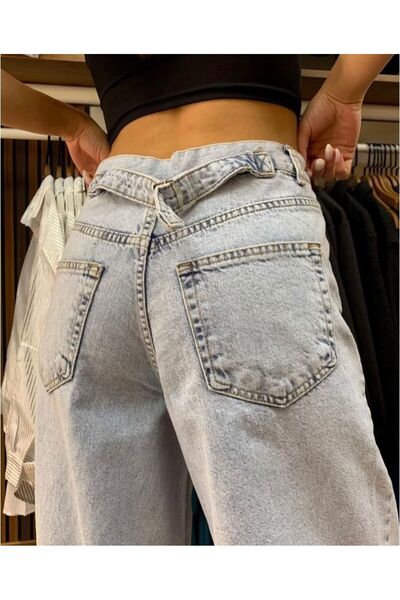 LAMİRAMOOD talie înaltă Pantaloni largi pentru femei cu cataramă - talie regl...