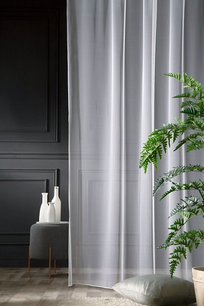 MAGİZA White Tulle Curtain - 1e 2.5layer Regular Pleat, Iron and Dust Proof, for Kitchen, Balcony and Children's Room