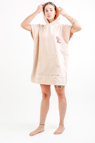 Sole Rosa Πετσέτα παραλίας Solenrosa Towel Poncho Cream
