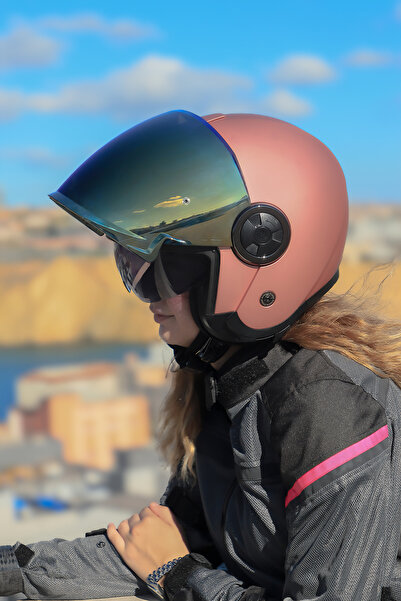 LS2 CLASSY MAT GOLD PEMBE KASK