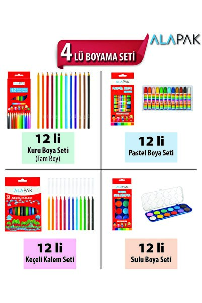 Alapak 4 lü Kırtasiye Seti - Okul Seti