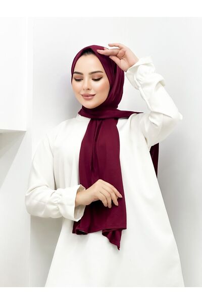 Efdal.accessory Efdal Combed Cotton Shawl Burgundy