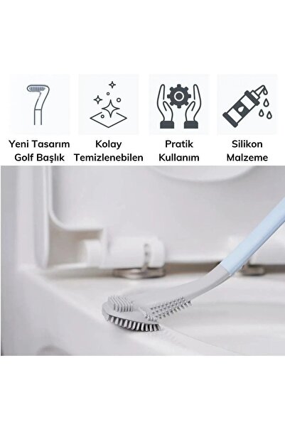 Seram Collection Golf Tasarımlı Silikon Banyo Tuvalet Klozet Temizleme Fırças...
