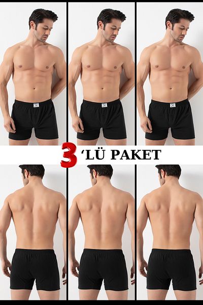 DONEX 3 Συσκευασία Βαμβακερή ανδρική πετσέτα μέσης χτενισμένη βαμβακερή μπόξερ 2303