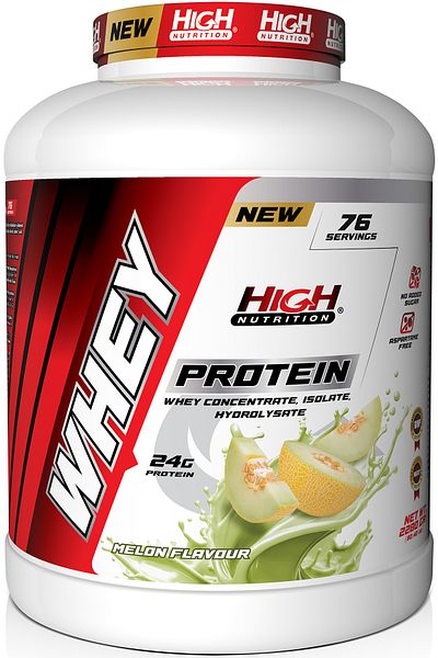 High Nutrition Melon Flavored Whey Protein - 2280 gr, 24 gr, 76 Servies