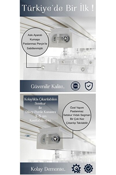 Etulle Columbia - Yeni Nesil Akıllı Dikey Tül Zebra Perde