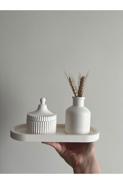 Louve Store صندوق إكرو ملون على الطراز الاسكندنافي مع غطاء ومجموعة مزهرية