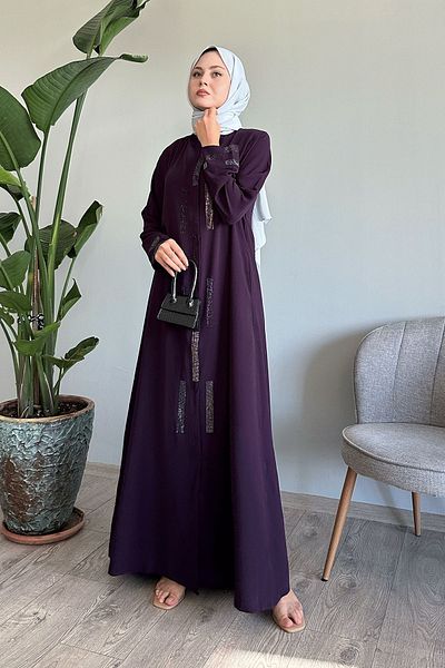 InStyle Plum Ferace με πέτρινη λεπτομέρεια κρυφή πατέντα