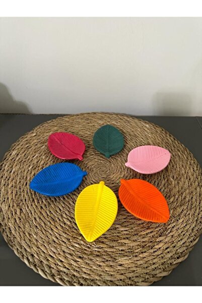 KÖSTEKCİ 6 Pieces Coffee Colored Leaf Designed Dragee Set - Handmade, Presentation and Turkish Delight Decorative Object