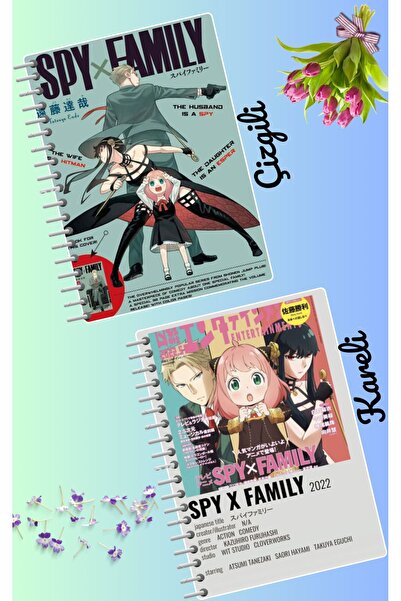 animeandyourworld Spy x family defter seti 2 adet A4 boyutu 21*30 çizgili + k...