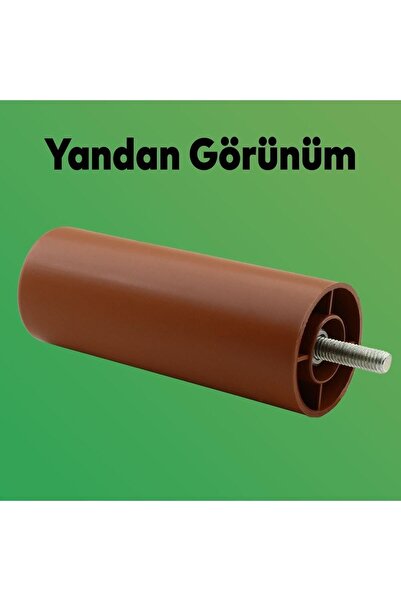 Badem10 Mobilya Kanepe Koltuk Baza Yükseltme Yükseltici M8 Civatalı Incediş Destek Ayağı Ayakları Kahve 12cm