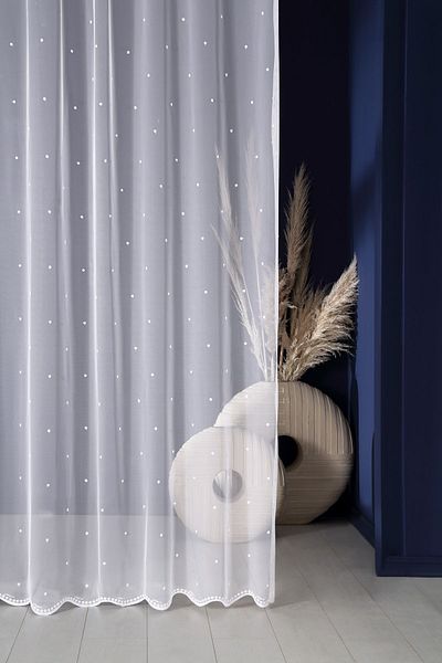 MAGİZA White Tulle Curtain - Don't Want Ironing, 1e-2floor Sparse, Pleat Suitable for Living Room and Kitchen Balcony, Children's Room