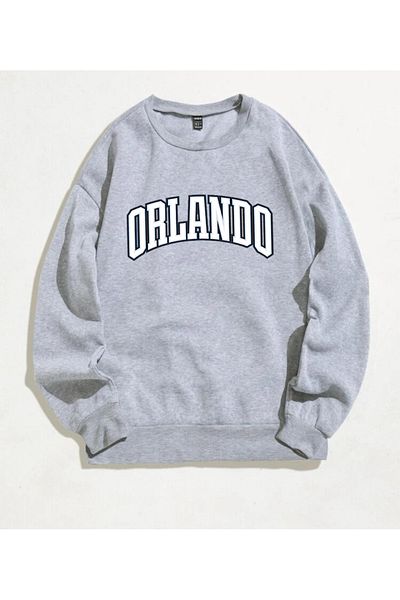 FAVORİST Φούτερ Unisex ORLANDO με στάμπα με λαιμόκοψη