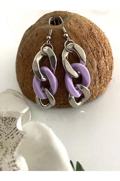 canan dizayn ACRYLIC DOUBLE COLOR EARRING