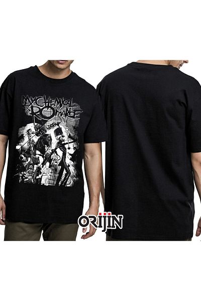 Orijin Tekstil My Chemical Romance Printed Unisex Black T-shirt