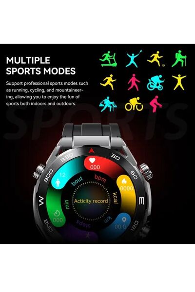 PREPARE Watch Sk4-sp4 Akıllı Saat 1,62inç 49mm Ip67 Uyumlu Full Hd Ekran Sesli Arama Nfc 2 Kordonlu