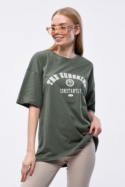 Mad&Calf Γυναικείο μπλουζάκι The Sunshine Printed Oversize