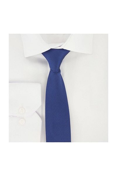 Elegante Cravatte Тъкана вратовръзка и джобна кърпичка Acem Blue Dobby