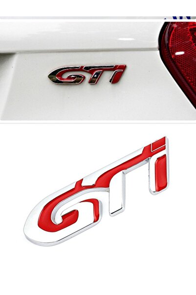 MeyZone Peugeot Pejo Kırmızı Gti Logo Gti Arma Tampon Bagaj Çamurluk Logosu Kırmızı Gti Logo