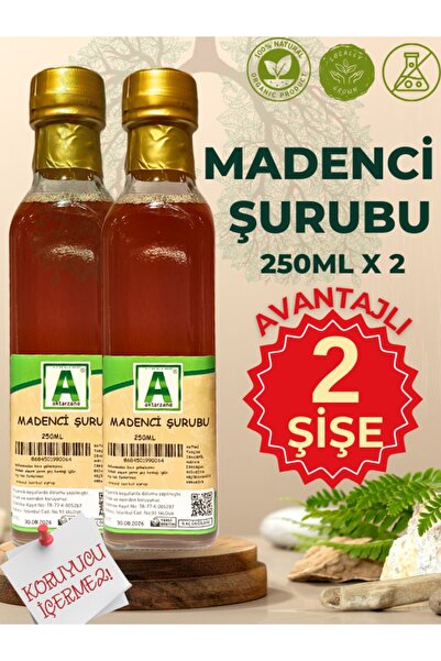 Aktarzane Madenci Şurubu 2 Li Set Avantajlı Şurup Seti 250ml 2 Adet