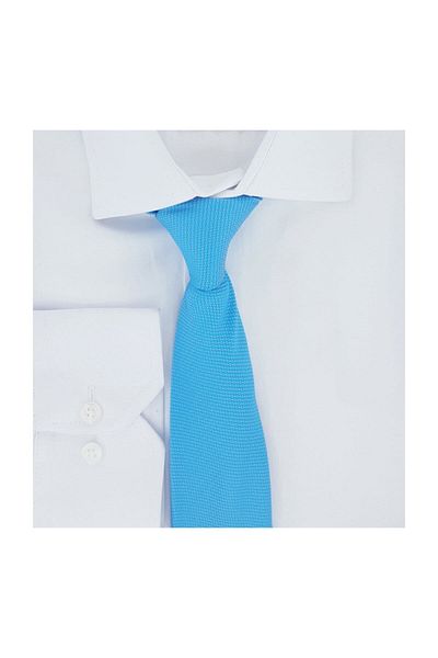 Elegante Cravatte Turquoise Colored Dobby Woven Tie and Pocket Handkerchief
