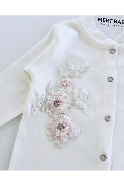 Mert Baby Newborn Jumpsuit - Imported Lace and Gloves Hat