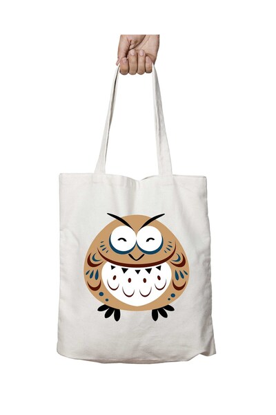 ART HEDİYE Owl Baykuş Tombul - Двостороння сумка з постійним принтом, що можн...