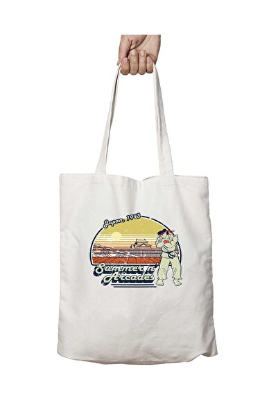 ART HEDİYE حقيبة صيفية يابانية مطبوعة تدوم طويلاً وقابلة للغسل على الجانبين