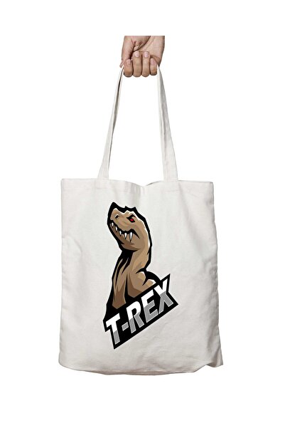 ART HEDİYE حقيبة تي ريكس مطبوعة قابلة للغسل - تدوم على الجانبين