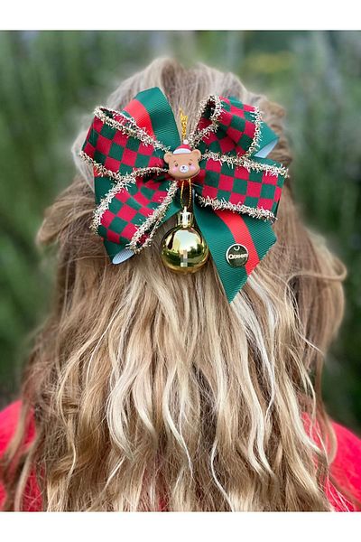 QUEEN AKSESUAR New Year Christmas Special Design Bulk Cute Teddy Bear Adult Children's Buckle Bow Clip Buckle