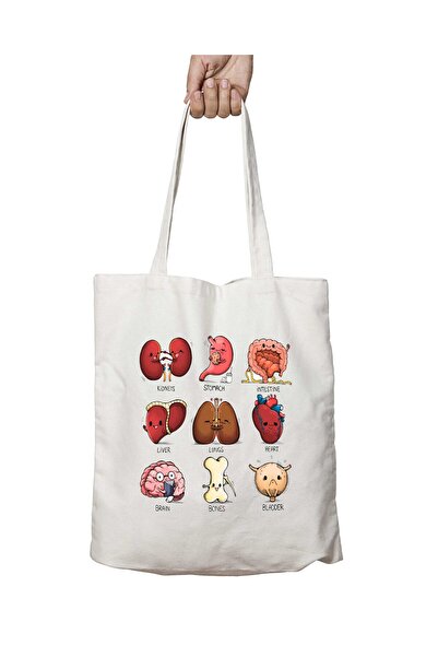 ART HEDİYE أجهزة القلب والدماغ - حقيبة مطبوعة قابلة للغسل، تدوم على الجانبين ...