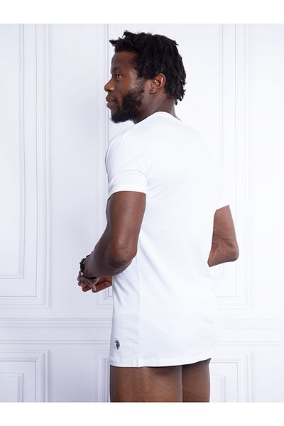 U.S. Polo Assn. ΒΑΣΗ. Polo Assn. Σετ 2 βαμβακερά μπλουζάκια Lycra με λαιμόκοψη - 80199-USP