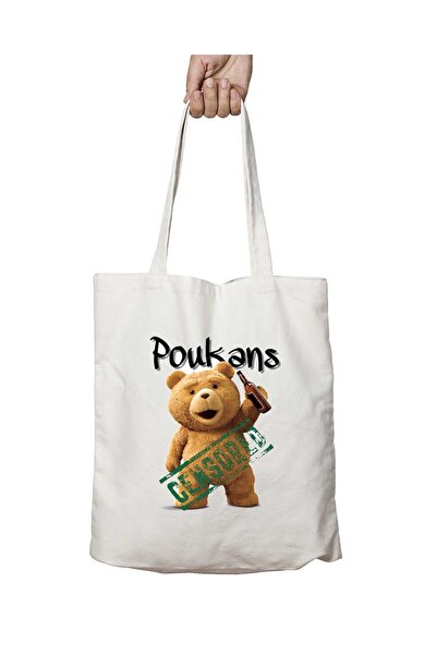 ART HEDİYE POUKANS TED Washable Shoulder Tote Bag - Two Sides Lasting Printed
