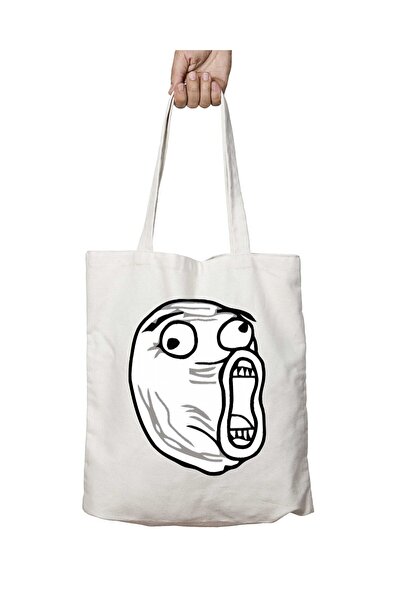 ART HEDİYE Troll Face Meme - Dvije strane B Štampano H Perivo torba