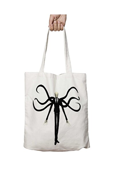 ART HEDİYE Slender-Man-PNG Patterned - Washable PerManent Bag