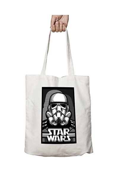 ART HEDİYE Stormtrooper Star Wars iki Tarafı Kalıcı Baskılı Yıkanabilir Çanta