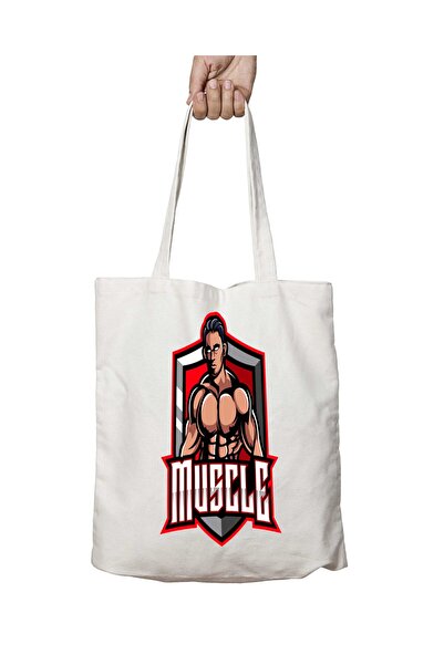 ART HEDİYE Muscle Printed Washable Bag - Two Sides Permanent