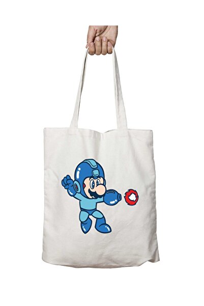 ART HEDİYE سوبر ماريو ميجا ماريو ميجامان - حقيبة كتف قابلة للغسل بطباعة دائمة...