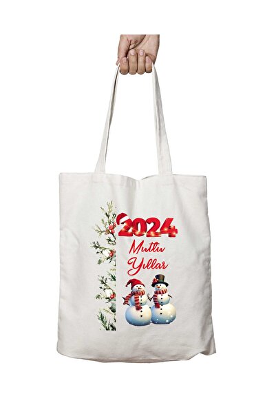 ART HEDİYE Щасливого Нового року - Сніговик, двостороння сумка з постійним пр...