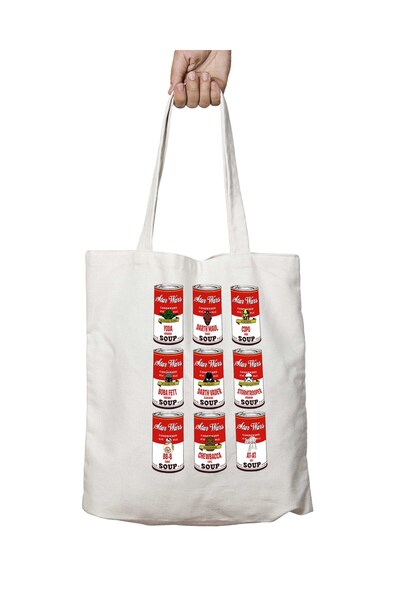 ART HEDİYE مجموعة شوربة ستار وورز كامبيلز - حقيبة آندي وارهول منقوشة قابلة لل...