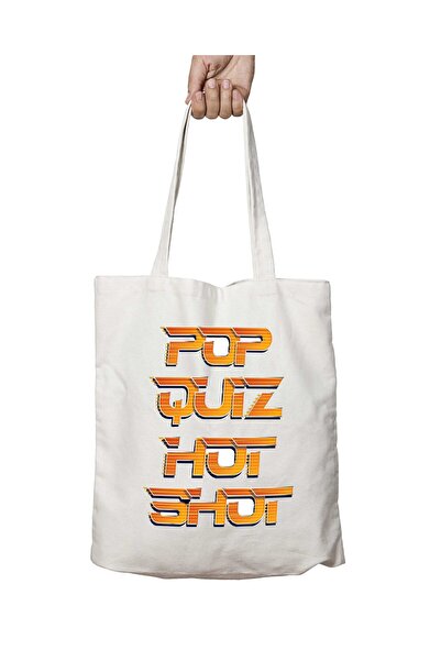ART HEDİYE Pop Quiz Hot Shot - Speed Quote Two Sided Printed Washable Bag