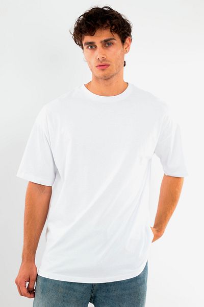 Trend42plus Μπλουζάκι μεγάλου μεγέθους Oversize Fit 100% βαμβακερό λευκό